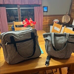 Thirty One Retro Metro Luggage/Tote Bag Set